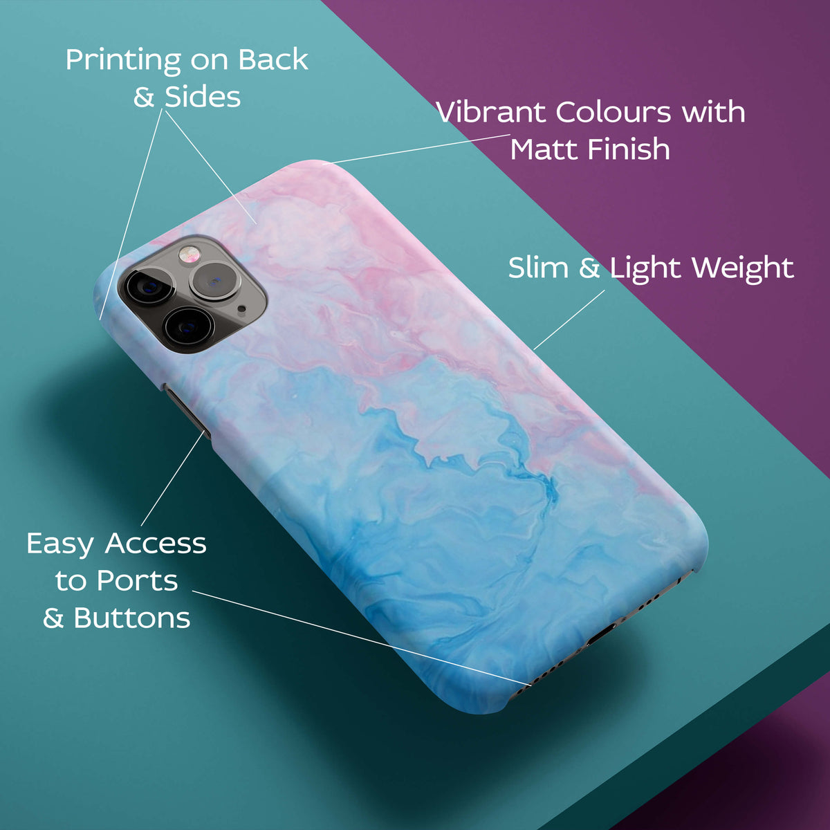 Colourful Marbles Back Cover for HardPlasticIK0048Hard Plastic-Image 2