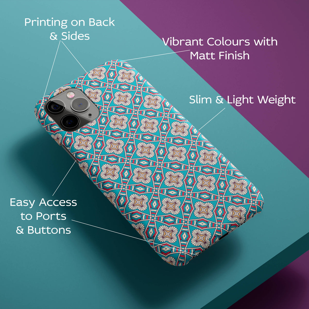 Cool Classic Pattern Back Cover for HardPlasticIK0045Hard Plastic-Image 2