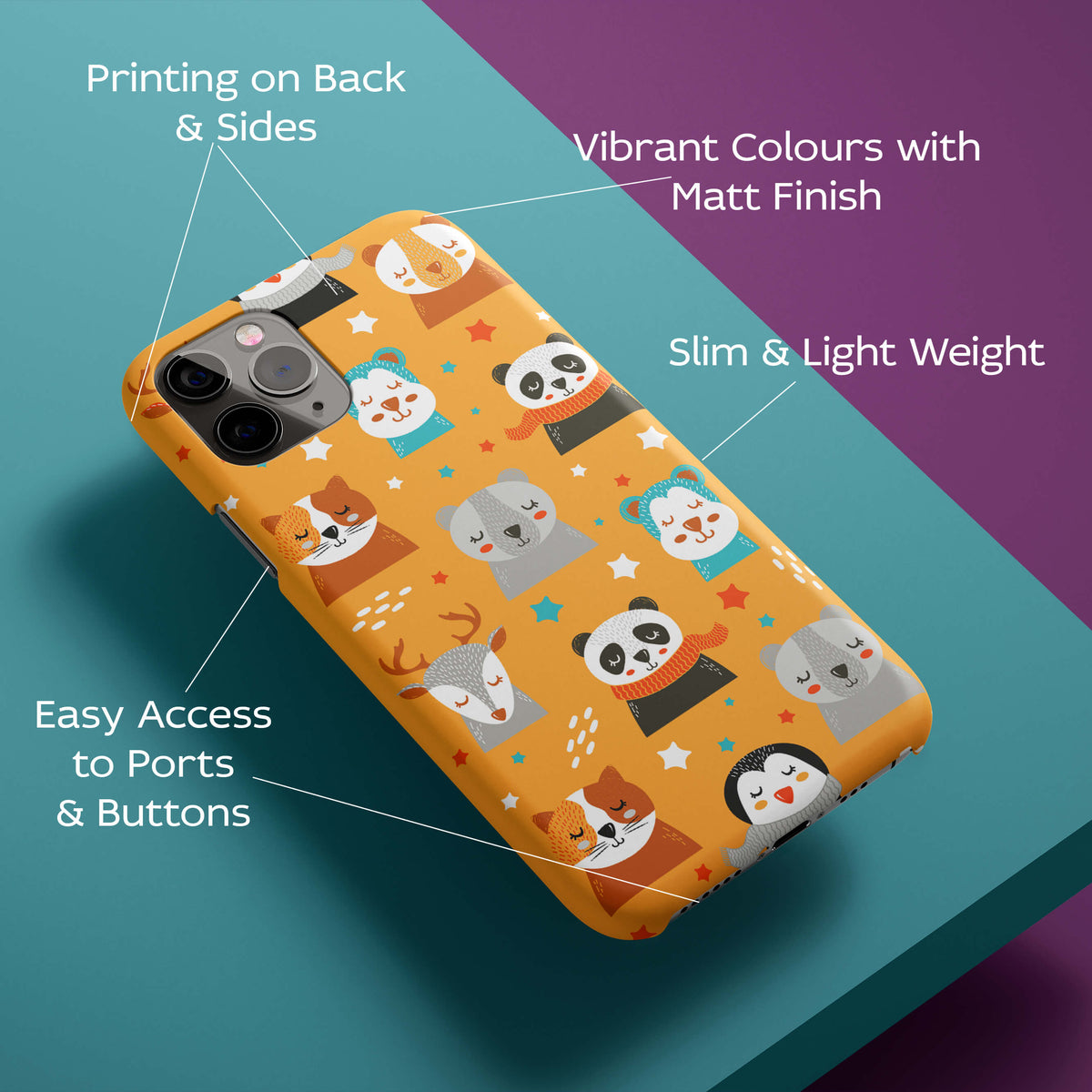 Cute Animals Back Cover for HardPlasticIK0032Hard Plastic-Image 2