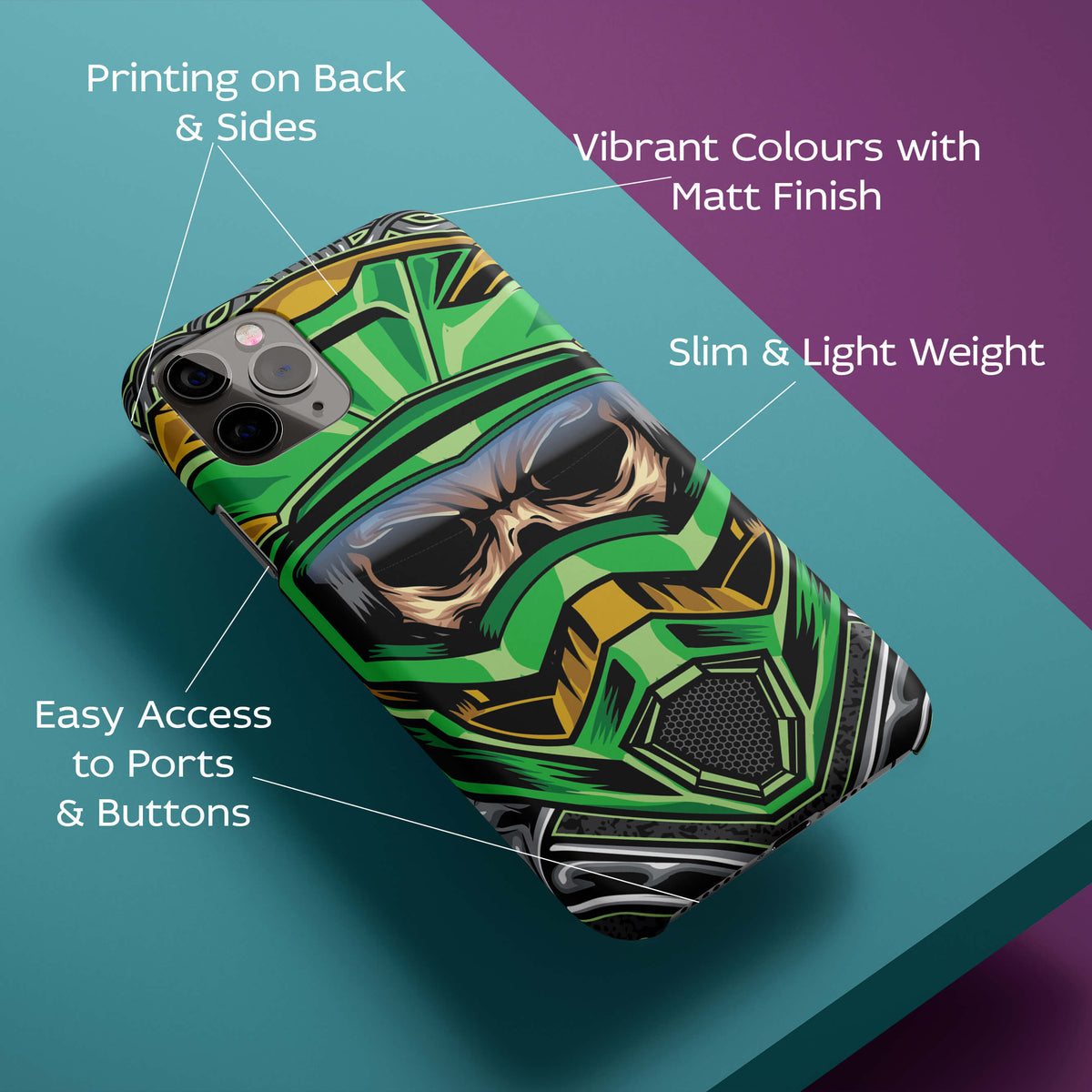 Driving Skull Back Cover for HardPlasticU0197Hard Plastic-Image 2