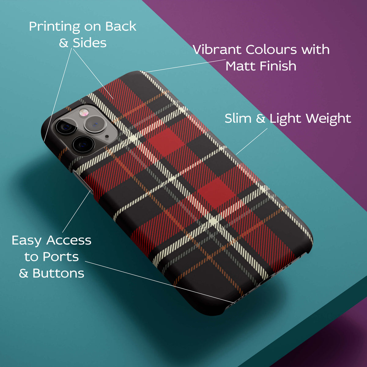 Fabric Pattern Back Cover for HardPlasticAA1002Hard Plastic-Image 2