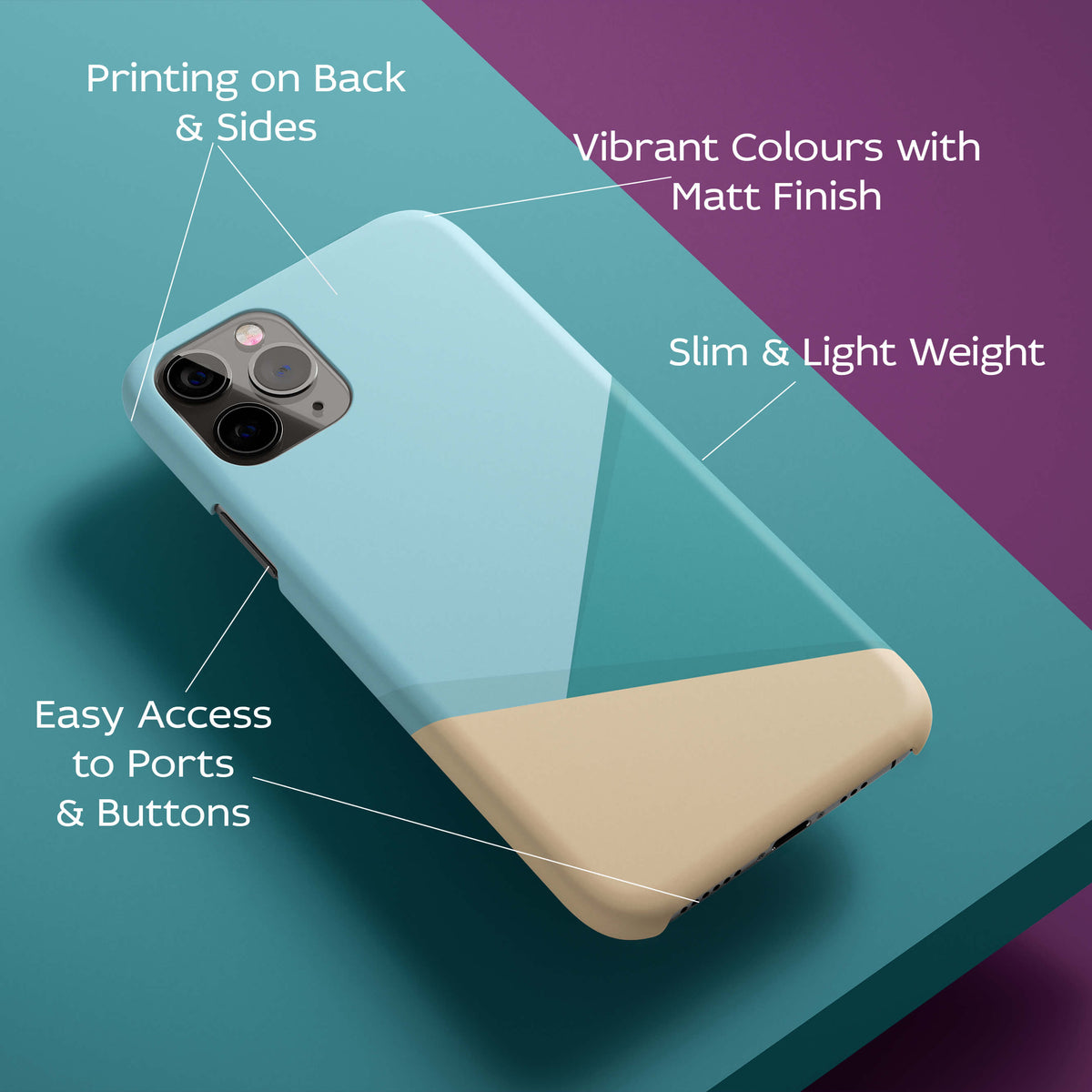 Geometric Pastel Back Cover for HardPlasticGF0001Hard Plastic-Image 2