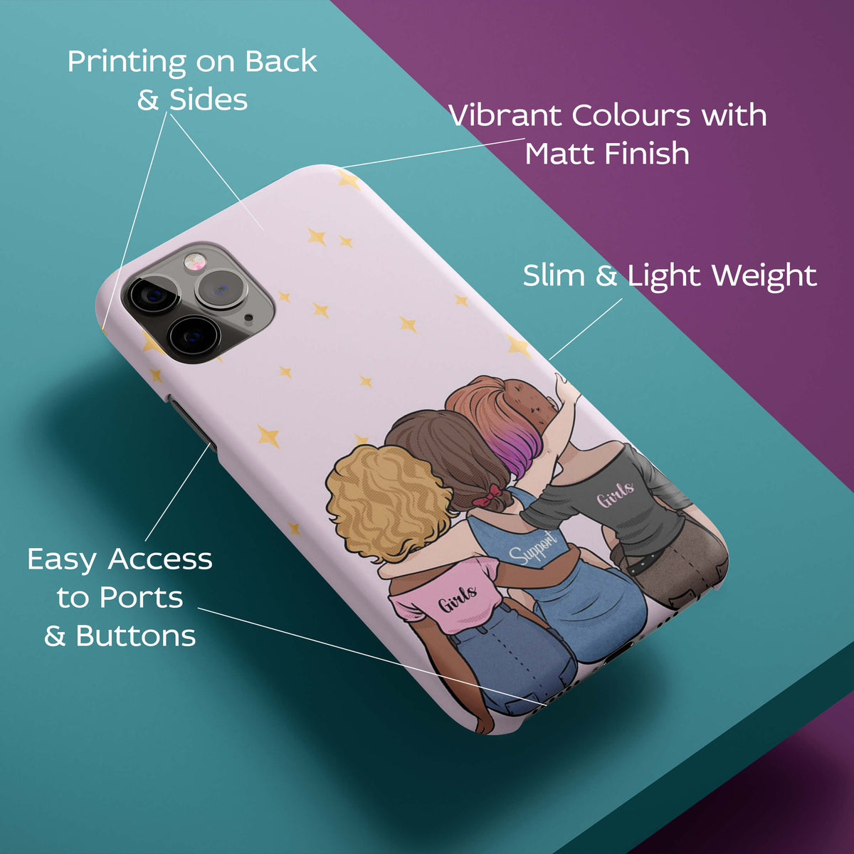 Girls Support Girls Back Cover for HardPlasticPS1313Hard Plastic-Image 2