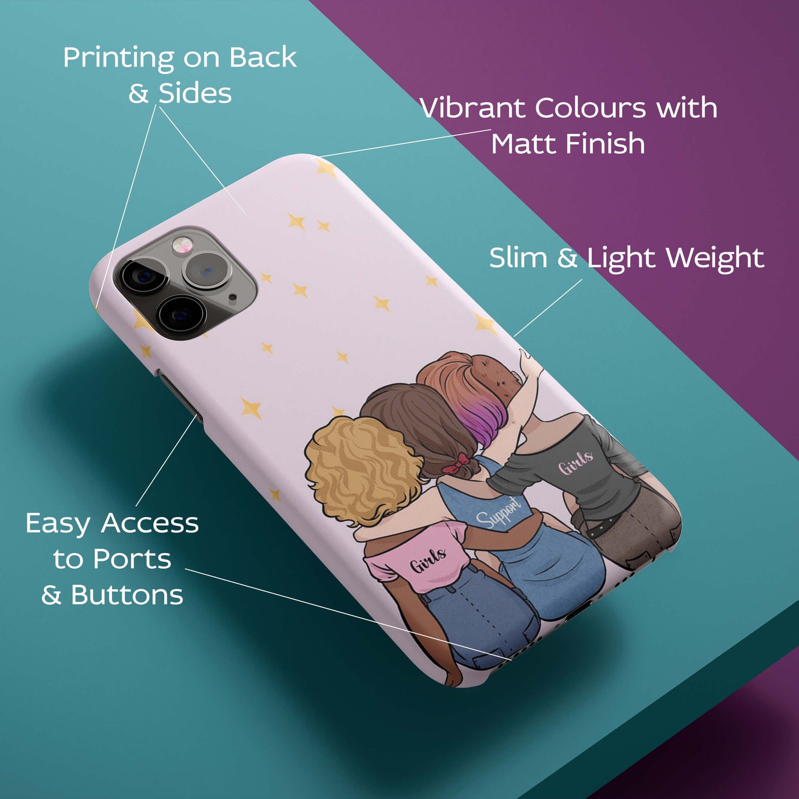 Girls Support Girls Back Cover for HardPlasticPS1313Hard Plastic