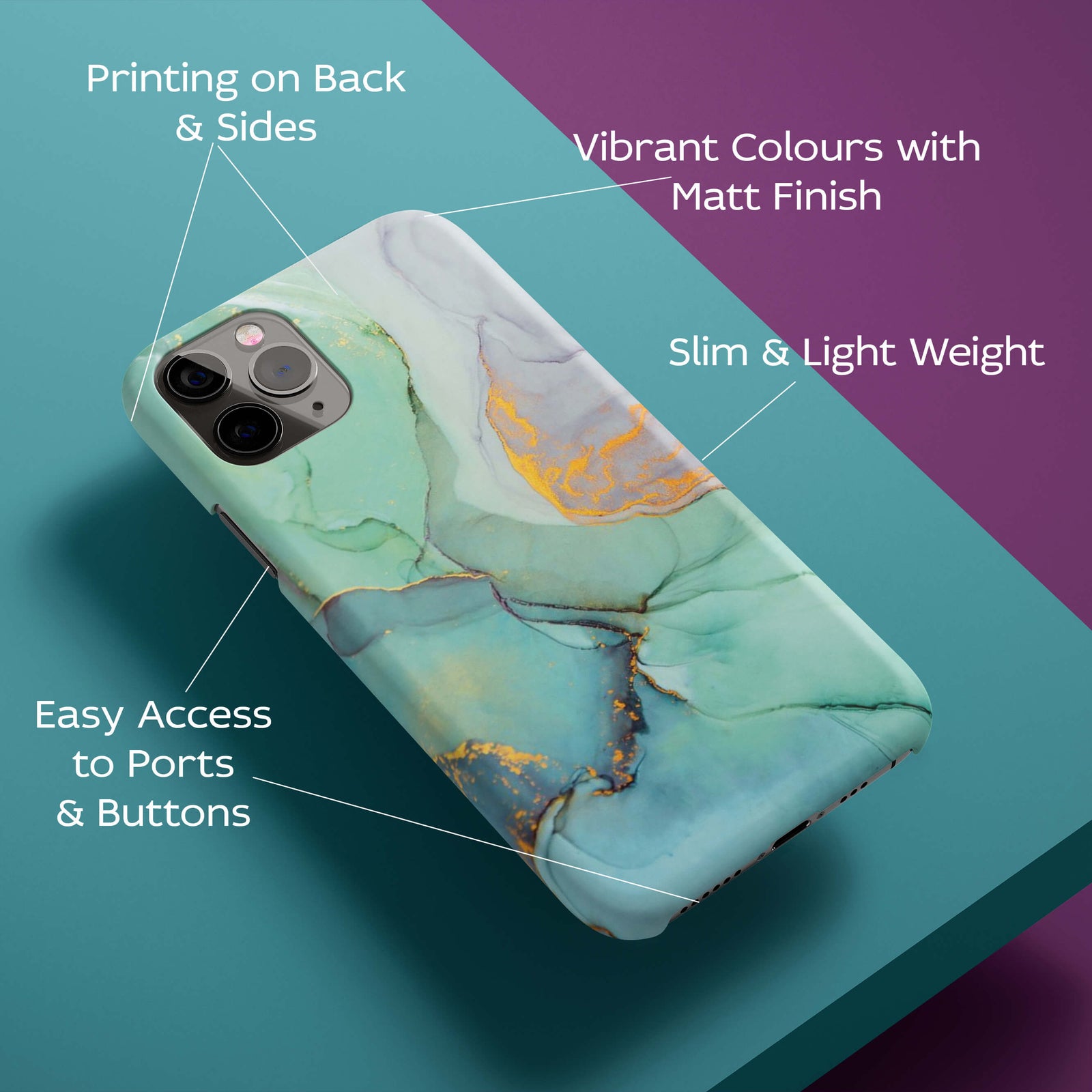 Green Marble Premium Back Cover for HardPlasticPS1320Hard Plastic-Image 2