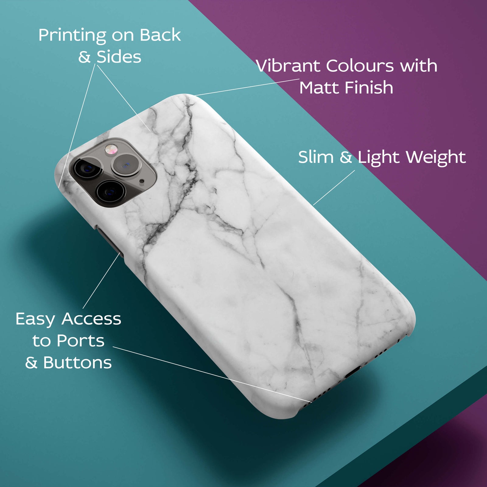 Grey Marbles Pattern Back Cover for HardPlasticAA0109Hard Plastic