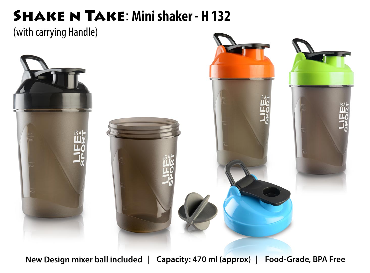 Shake n Take Mini Shaker with Handle and Box