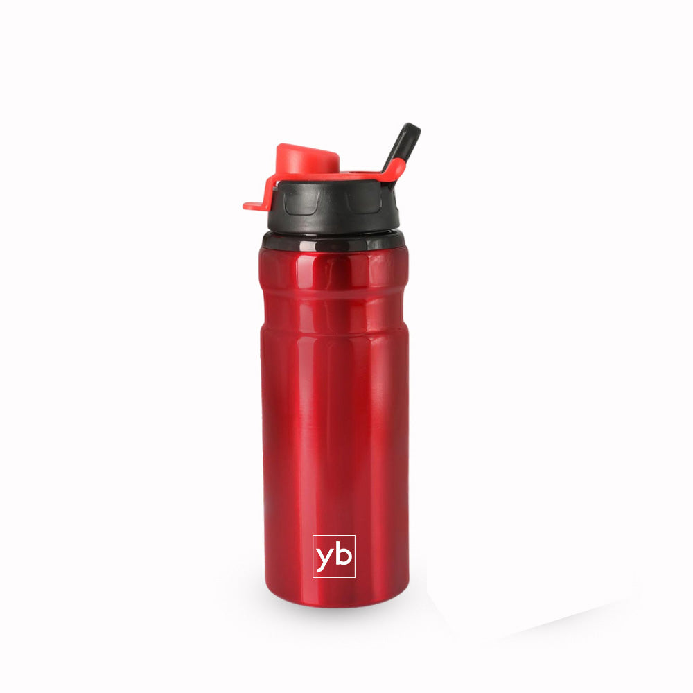 Stay Hydrated in Style with our 600ml Flip Top Metal Water Bottle
