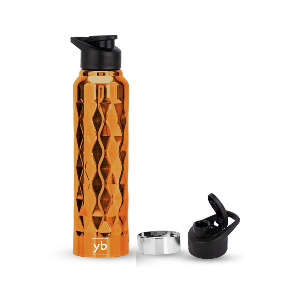 Prism Steel Bottle - Capacity 1L - Available in Copper and Wine Red Colors