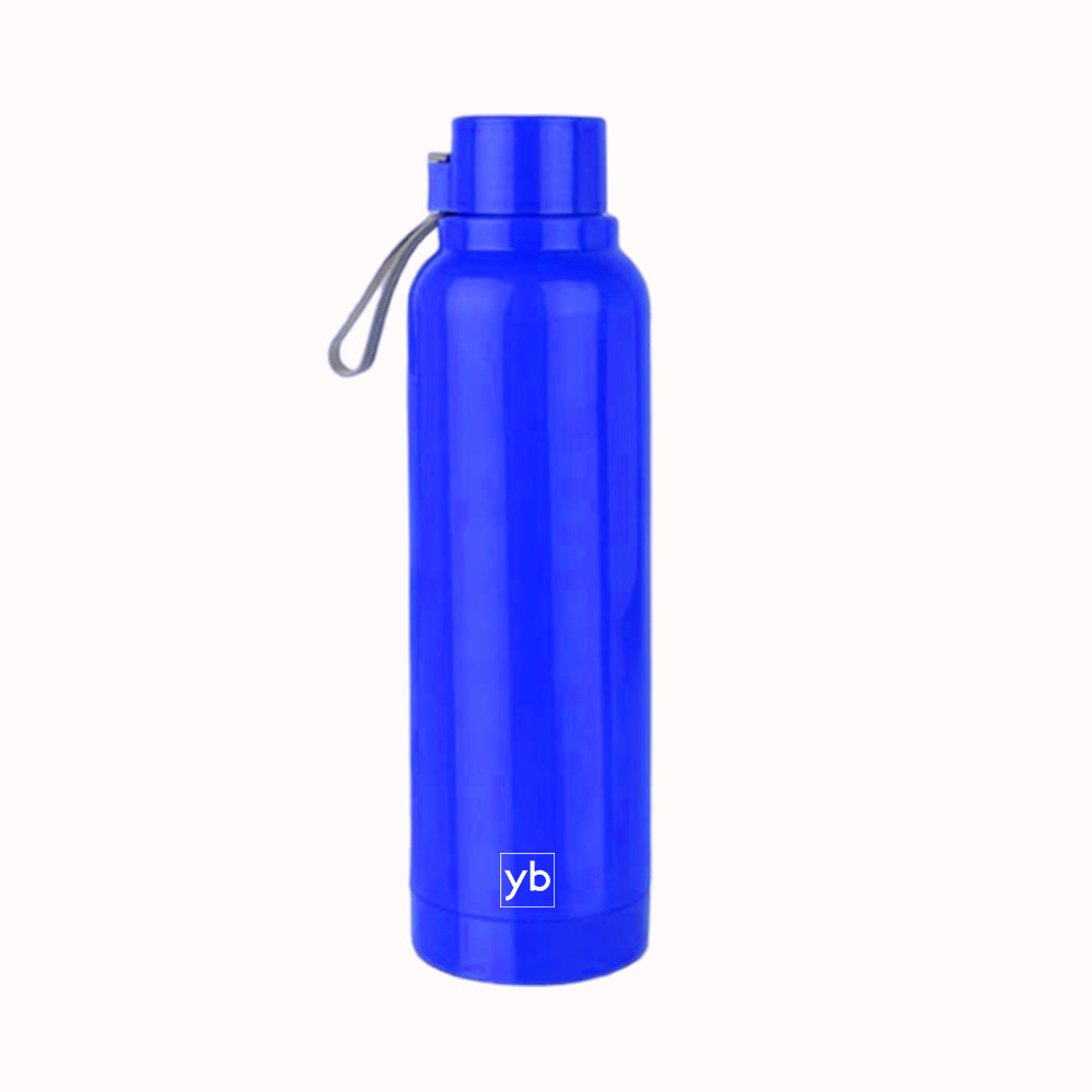 Candy Insulated Steel Bottle with Flip Top Lid and Carrying Strap, 750 ml