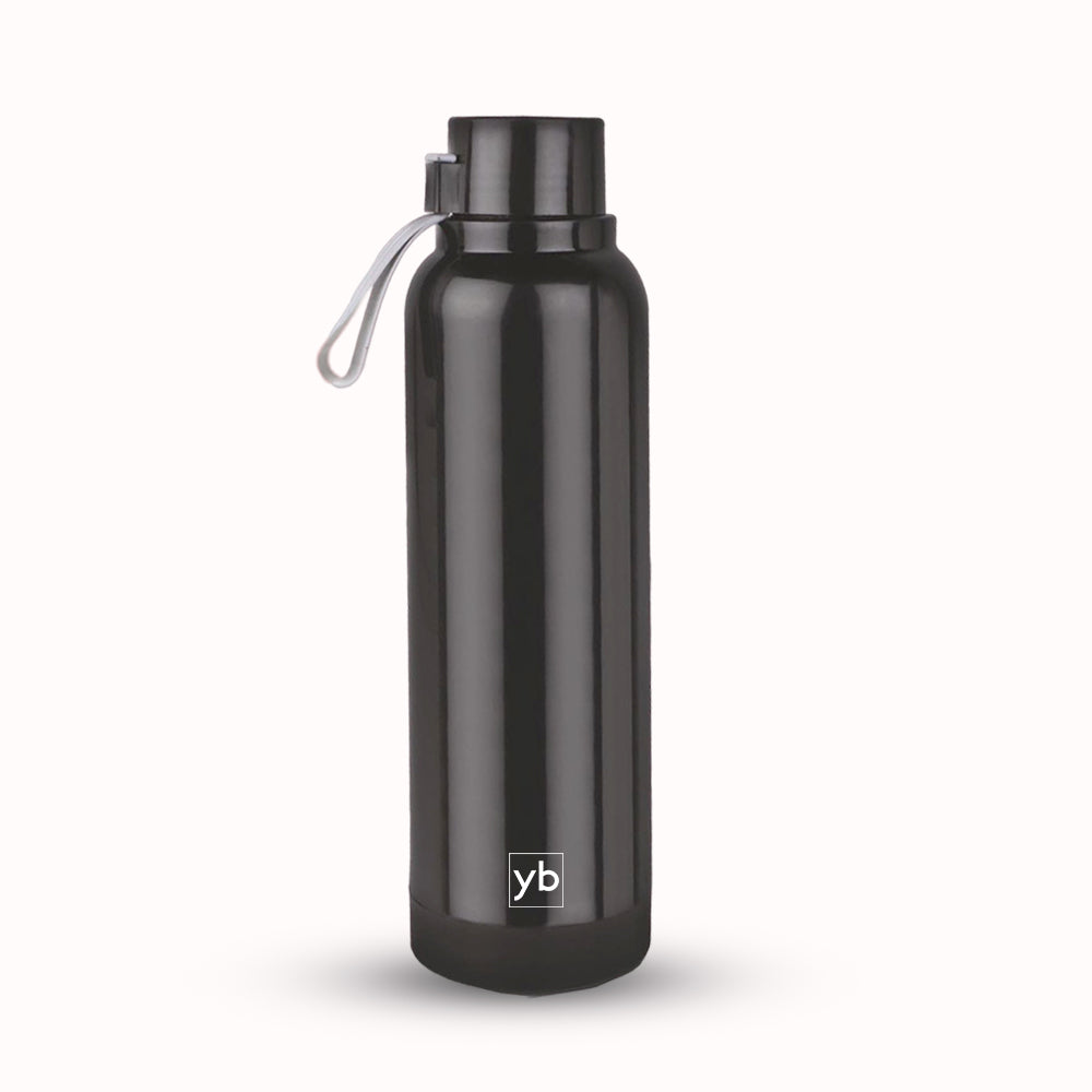 Candy Insulated Steel Bottle with Flip Top Lid and Carrying Strap, 750 ml