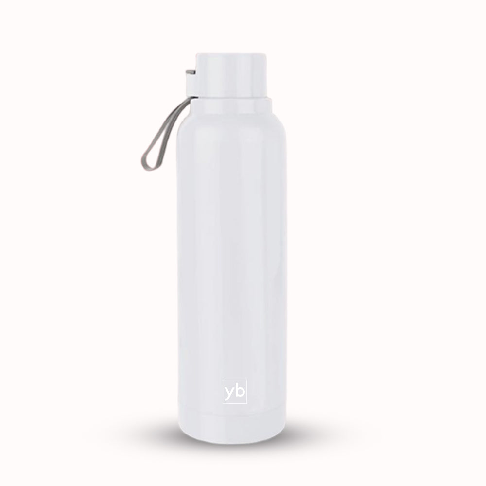 Candy Insulated Steel Bottle with Flip Top Lid and Carrying Strap, 750 ml