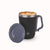 Foggy+ Stainless Steel Coffee Mug with Carabiner Handle and Leakproof Cap - 350ml Capacity in Black, Yellow, and Peach