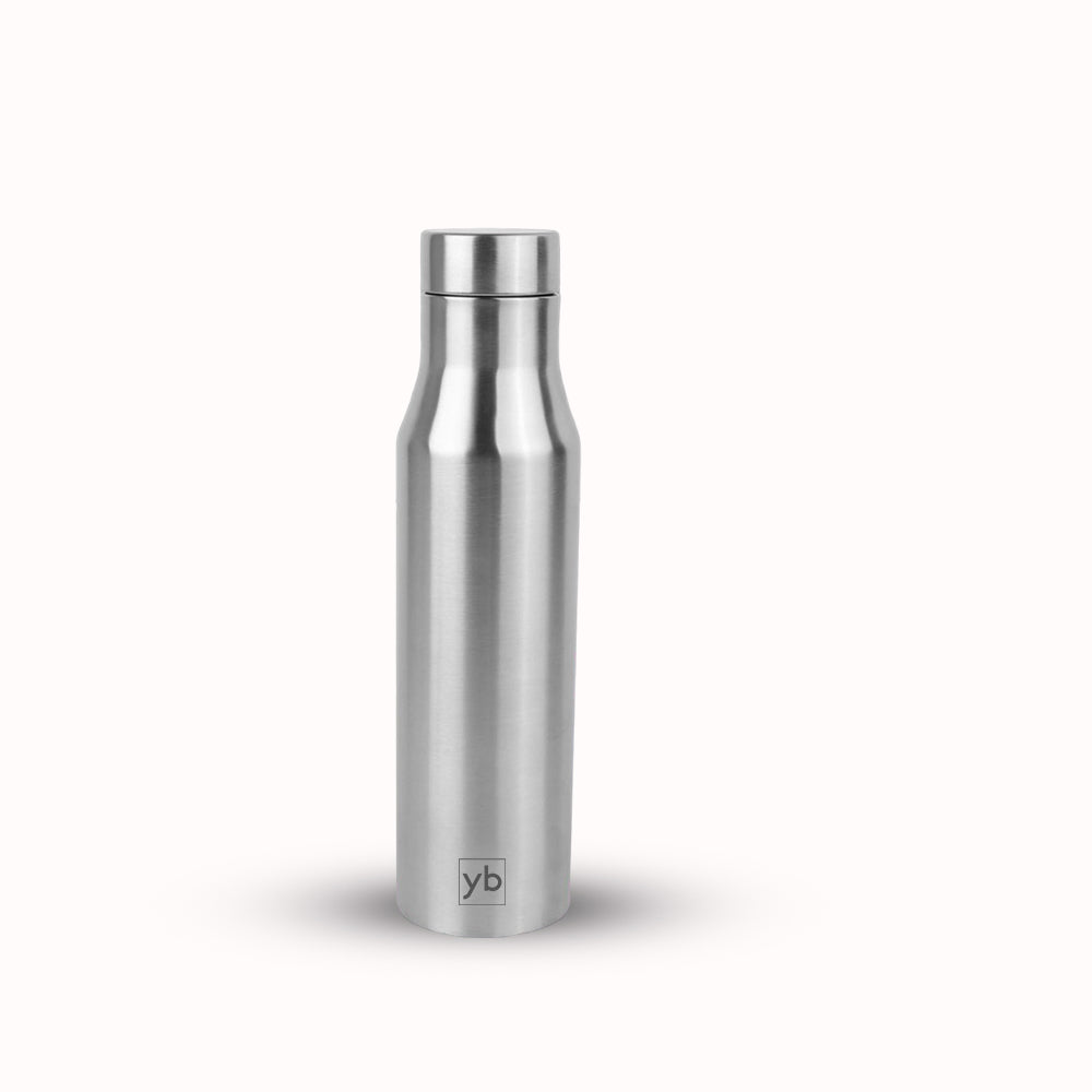 Long Cola Stainless Steel Bottle - 900ml Capacity in Silver