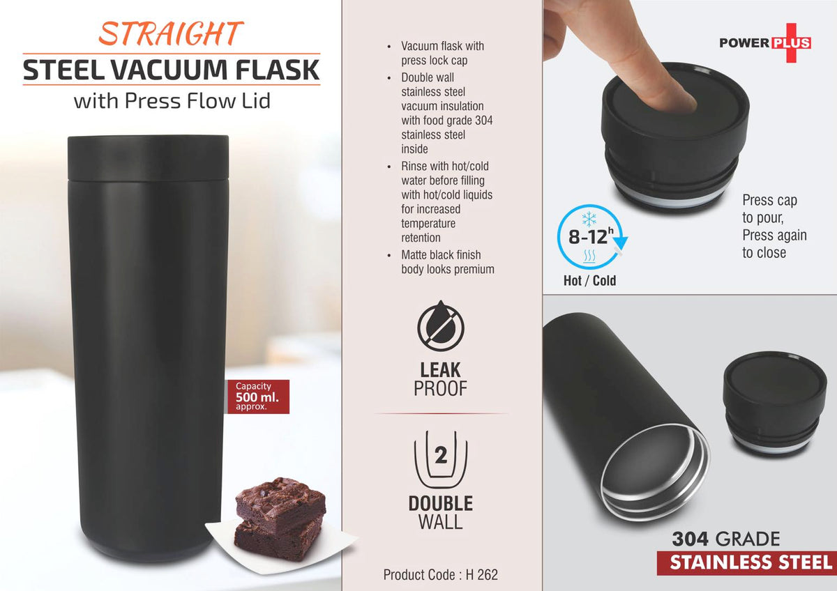Keep Your Beverage Hot or Cold Anywhere with Our Straight Steel Vacuum Flask
