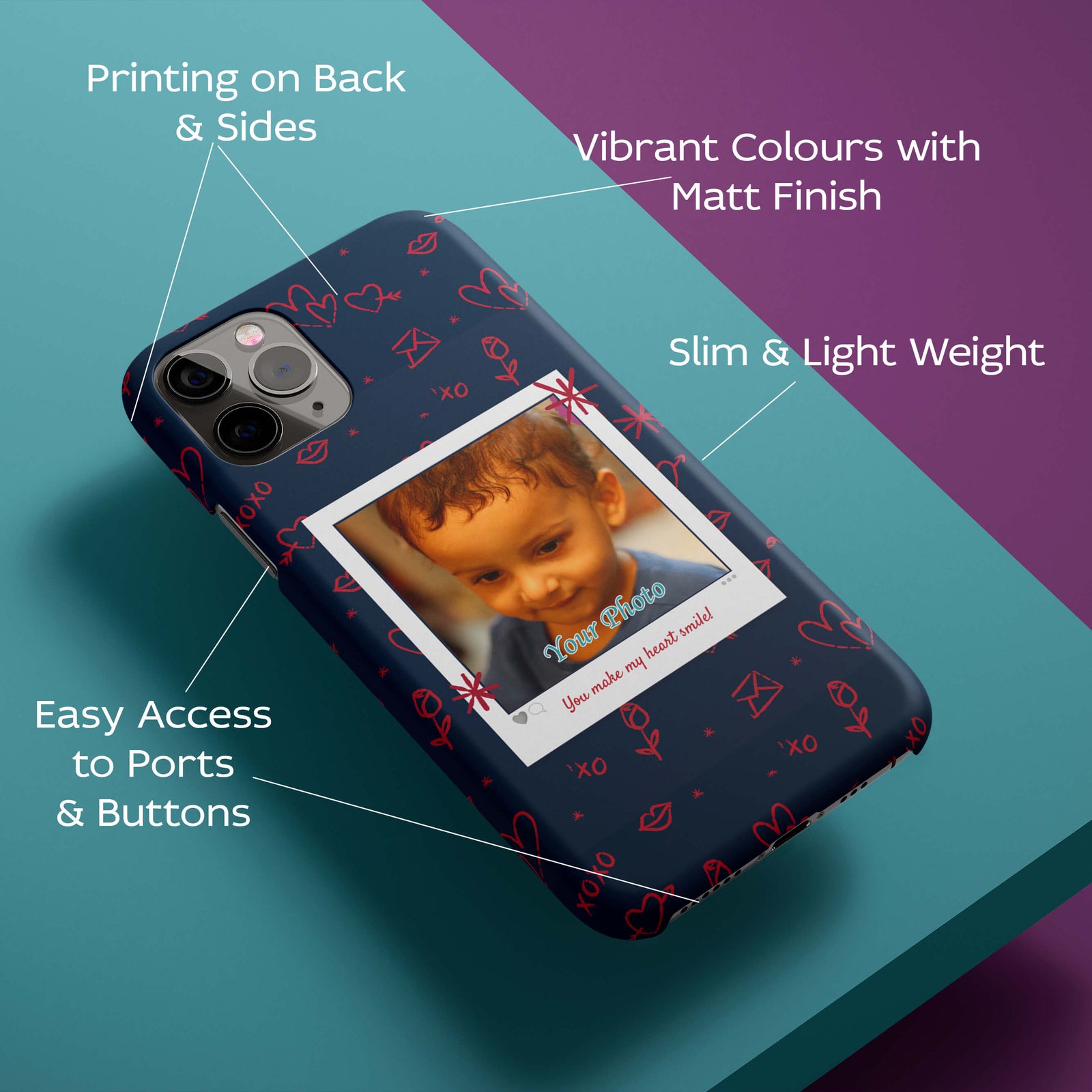 Heart Smiles Back Cover for HardPlasticA0503Hard Plastic