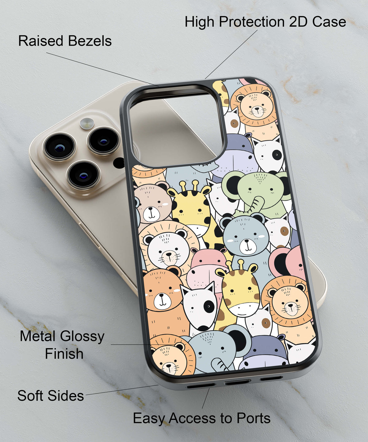 Jungle Book Back Cover for 2D Hybrid TPU And Metal CaseGF0011Hybrid Metal TPU-Image 2