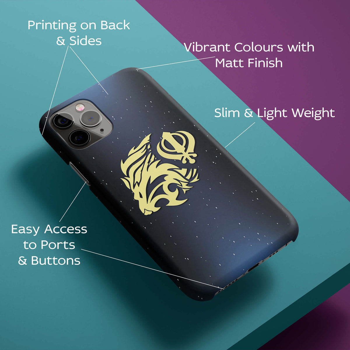 Khanda Sahib Back Cover for HardPlasticT0183Hard Plastic-Image 2