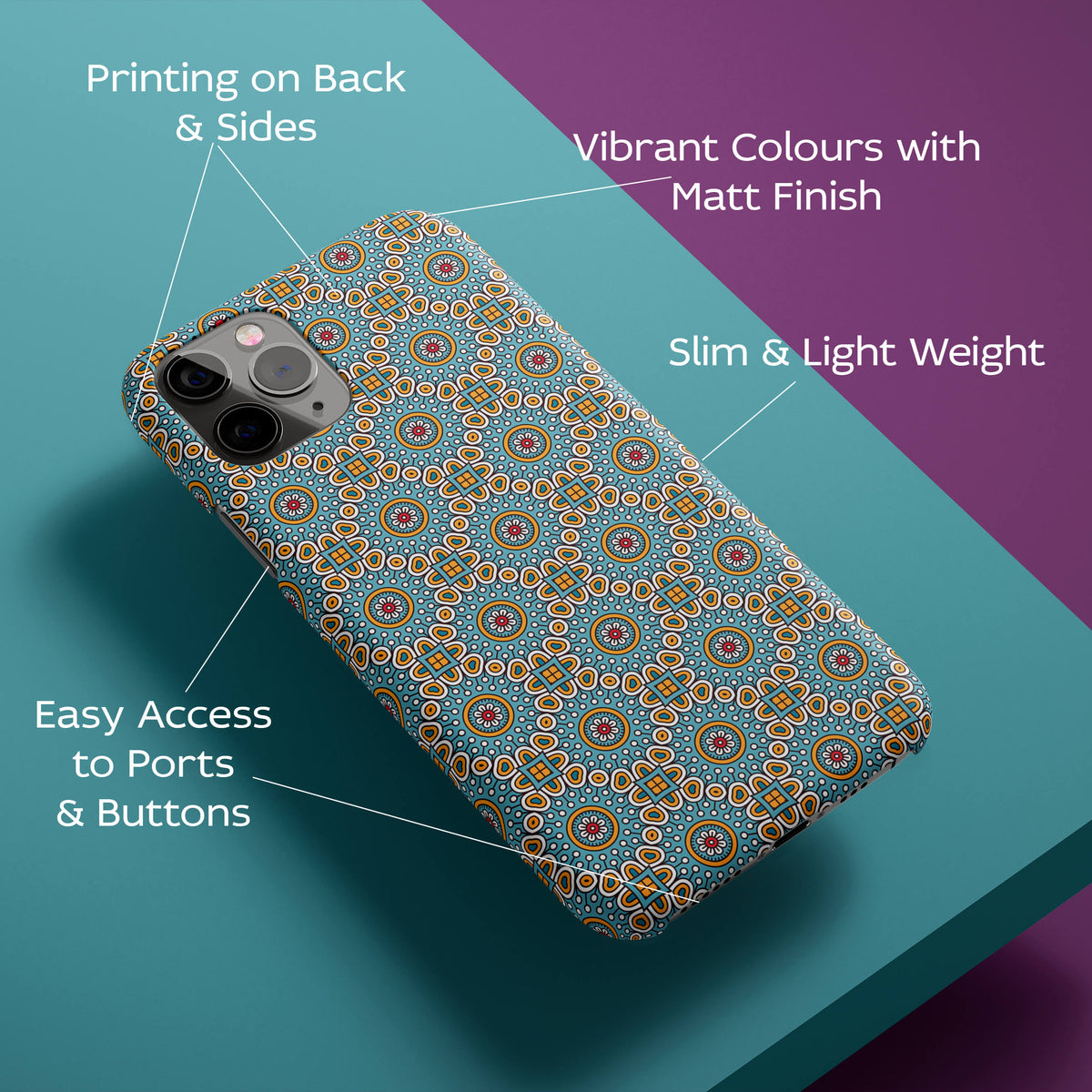 Mandala Colours Back Cover for HardPlasticIK0044Hard Plastic-Image 2