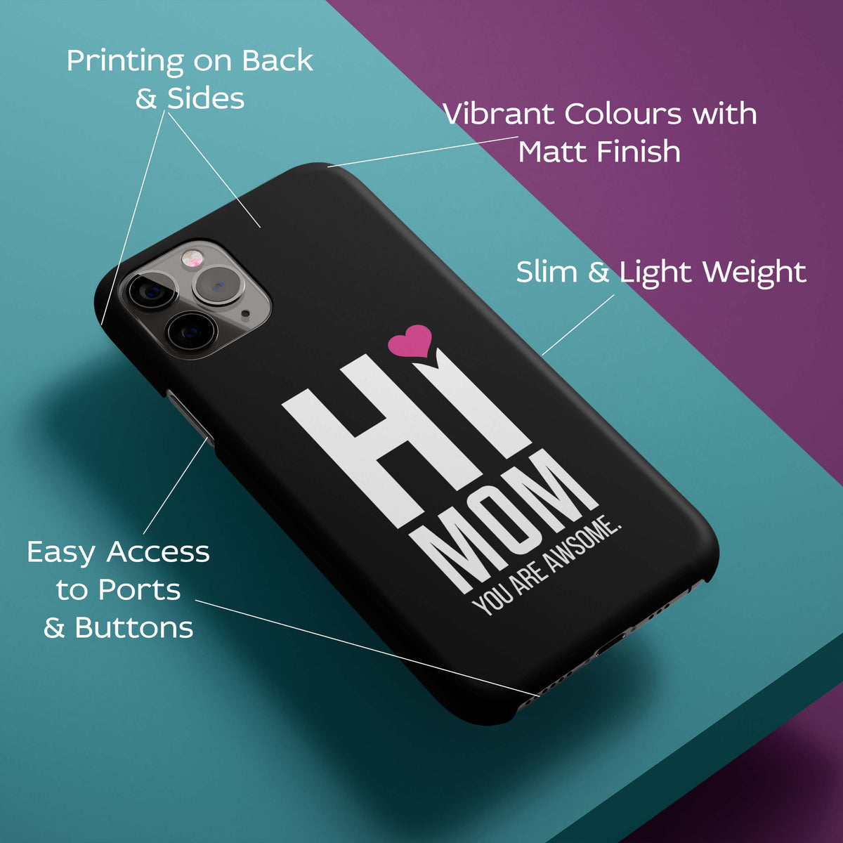 Mom You Are Awesome Back Cover for HardPlasticP0846Hard Plastic-Image 2