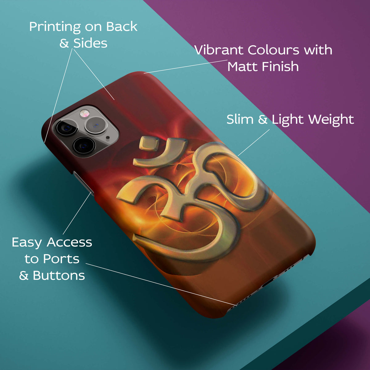 Om A Pious And Spiritual Word Of Hindus Back Cover for HardPlasticBT0248Hard Plastic-Image 2