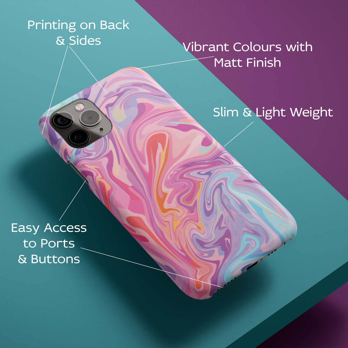 Pink Premium Marble Back Cover for HardPlasticPS1319Hard Plastic-Image 2