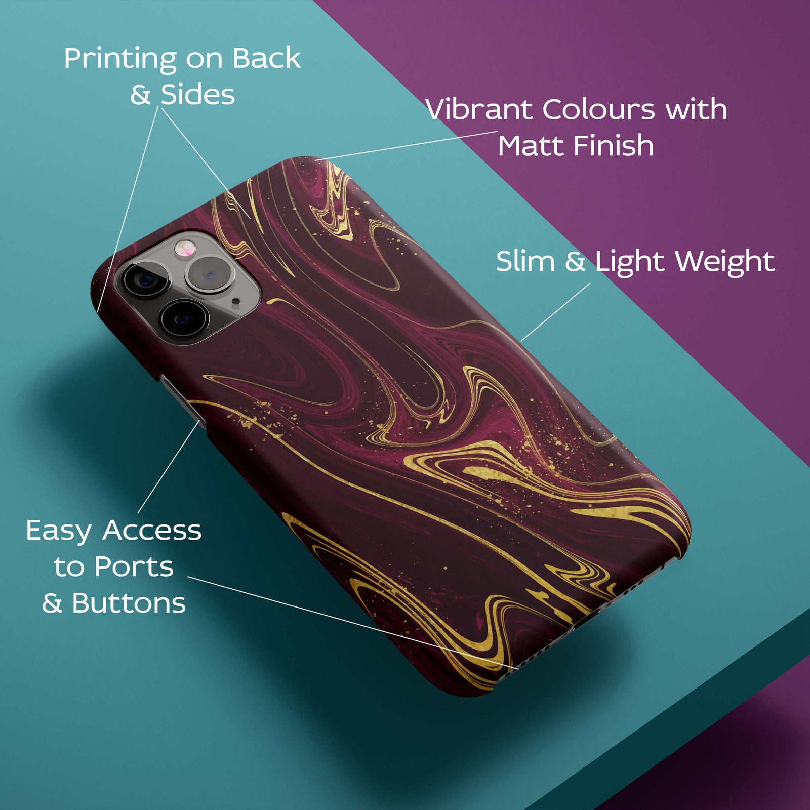 Premium Marble Back Cover for HardPlasticIK0026Hard Plastic