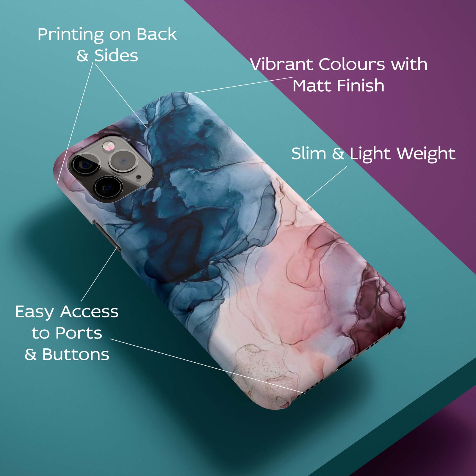 Premium Marbles Back Cover for HardPlasticPS1323Hard Plastic