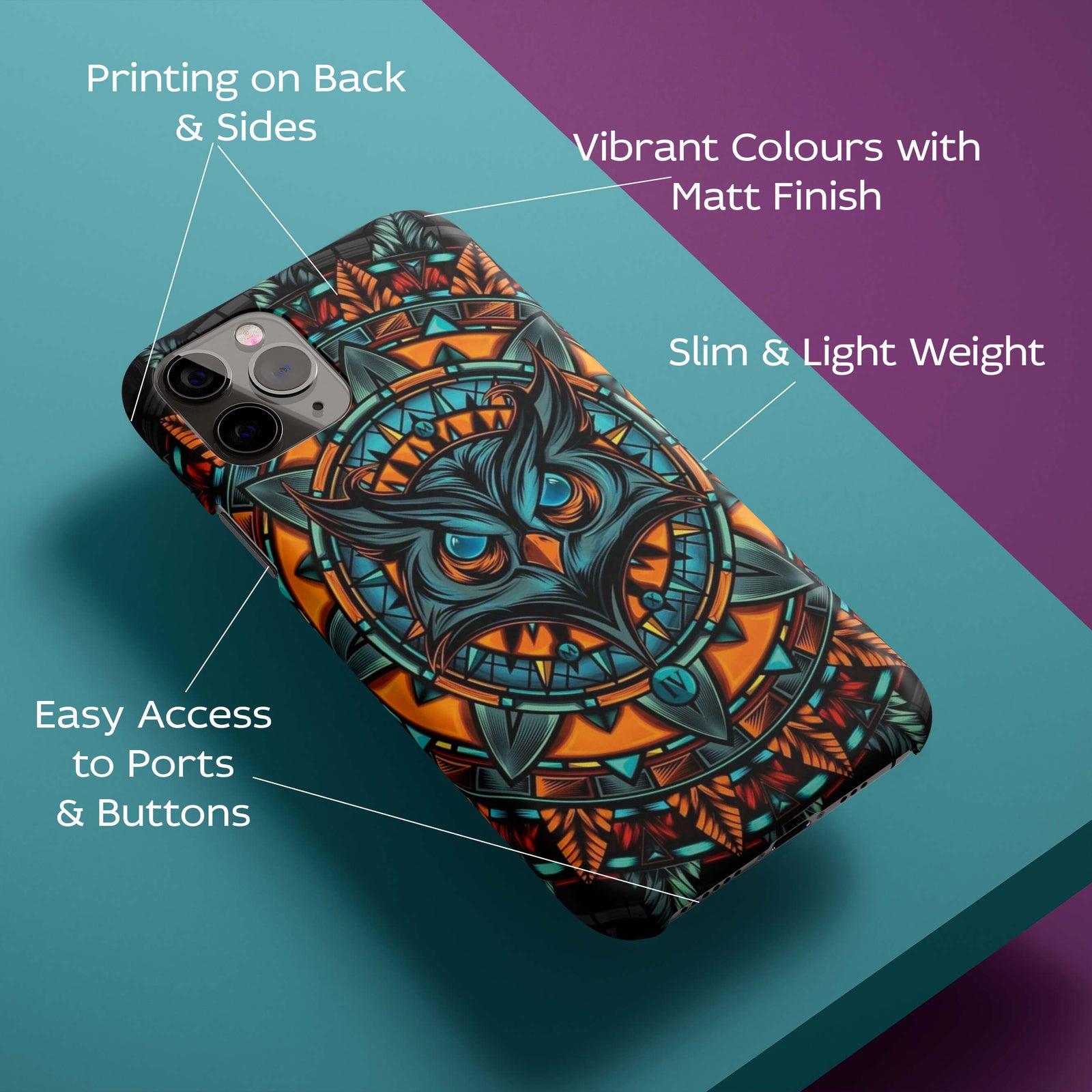 Premium Owl Back Cover for HardPlasticPS1338Hard Plastic