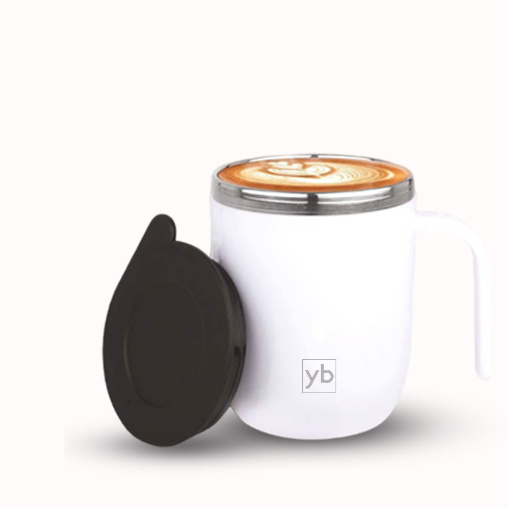 Oxford Stainless Steel Double Wall Coffee Mug with Round Handle - Leakproof and Stylishly Designed for Hot and Cold Beverages - 460ml Capacity