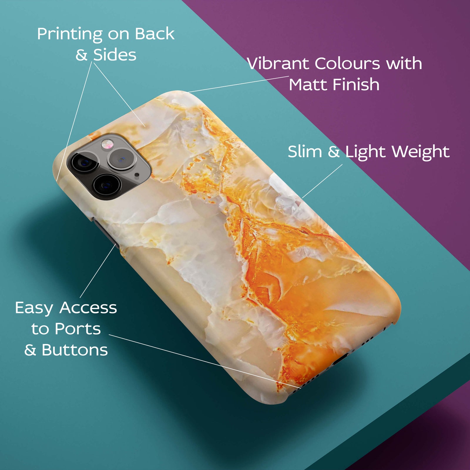 Realistic Marble Back Cover for HardPlasticAA0134Hard Plastic
