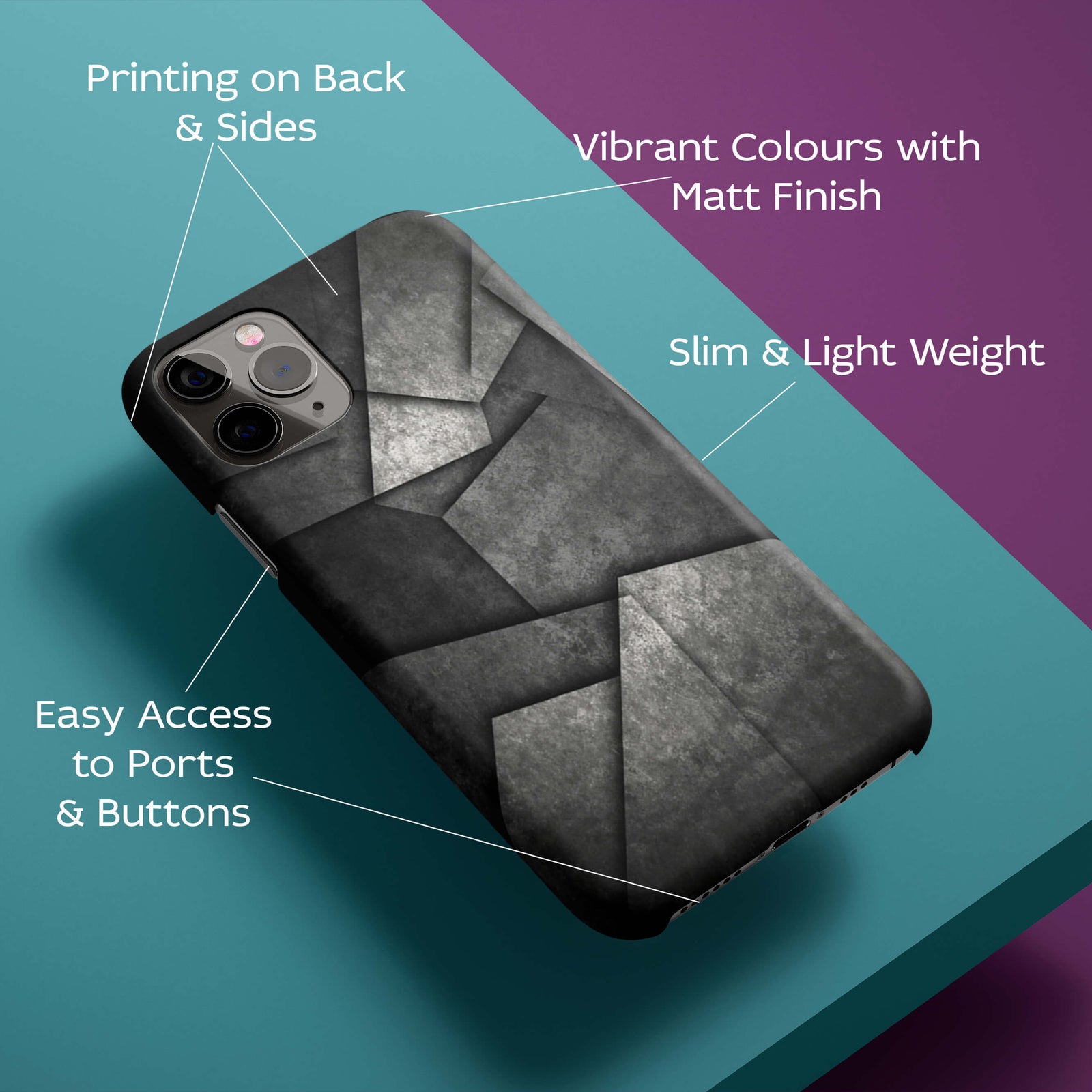 Shades Of Grey Back Cover for HardPlasticD1953Hard Plastic