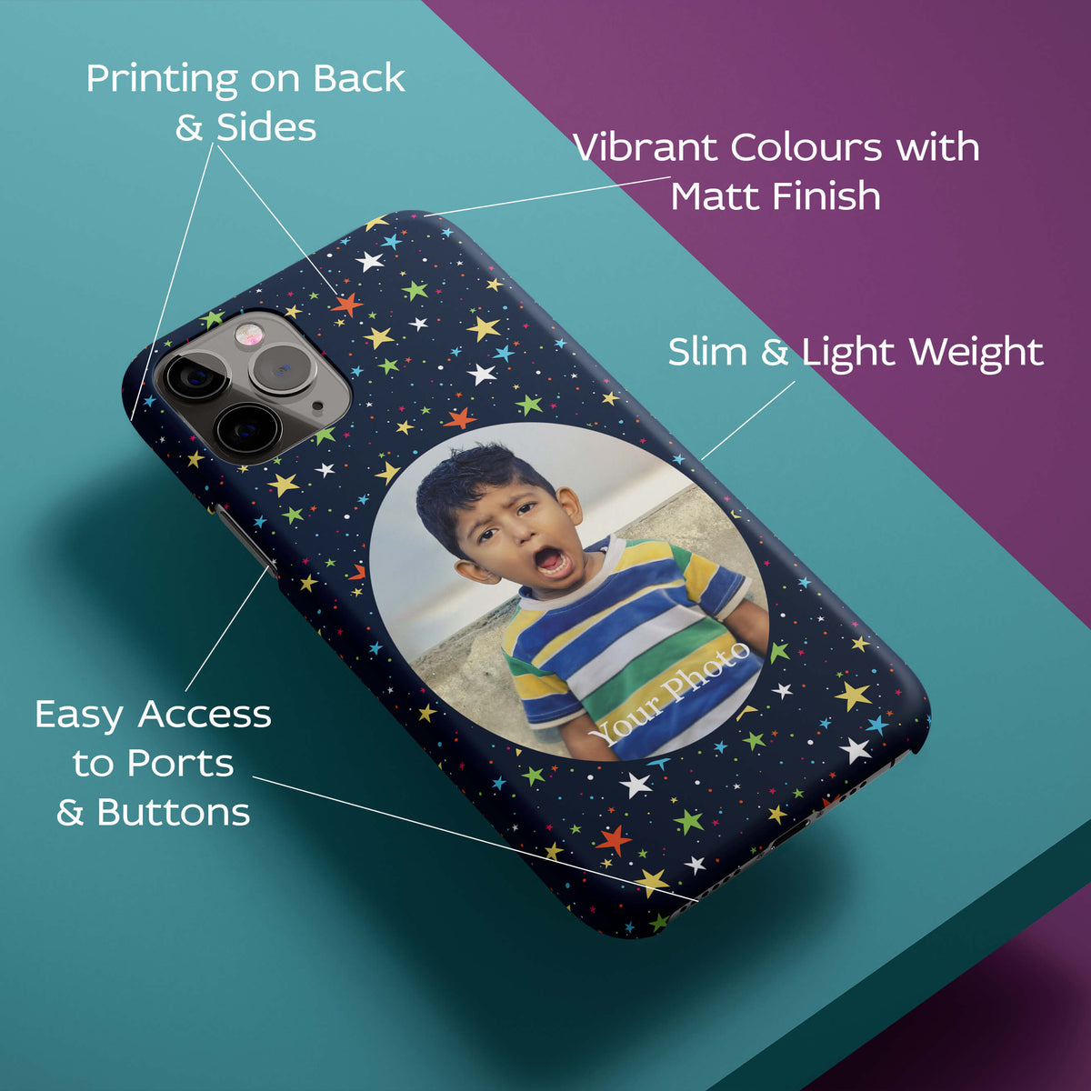 Stars and Photo Back Cover for HardPlasticA0510Hard Plastic-Image 2