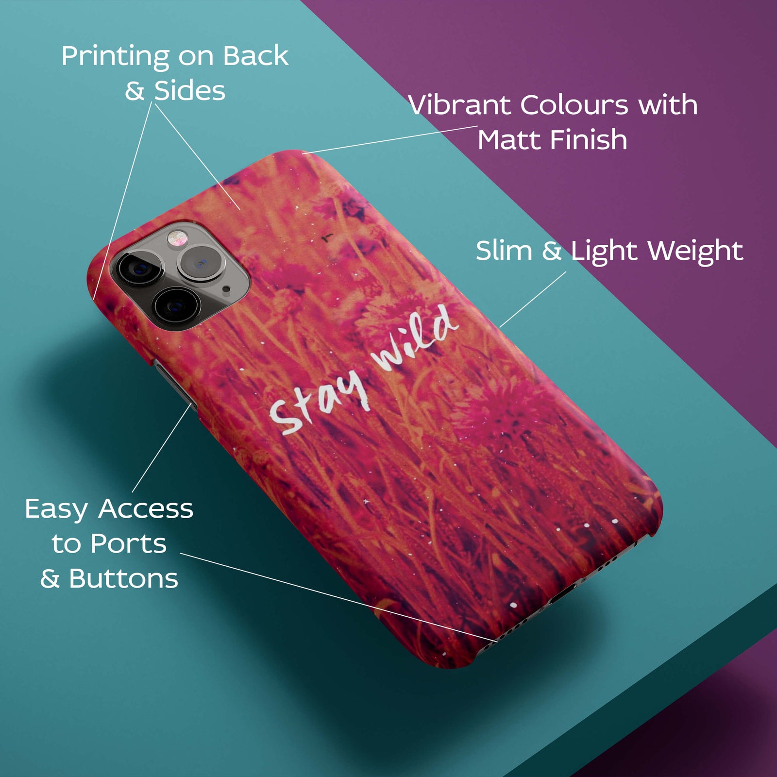 Stay Wild Back Cover for HardPlasticAA0059Hard Plastic