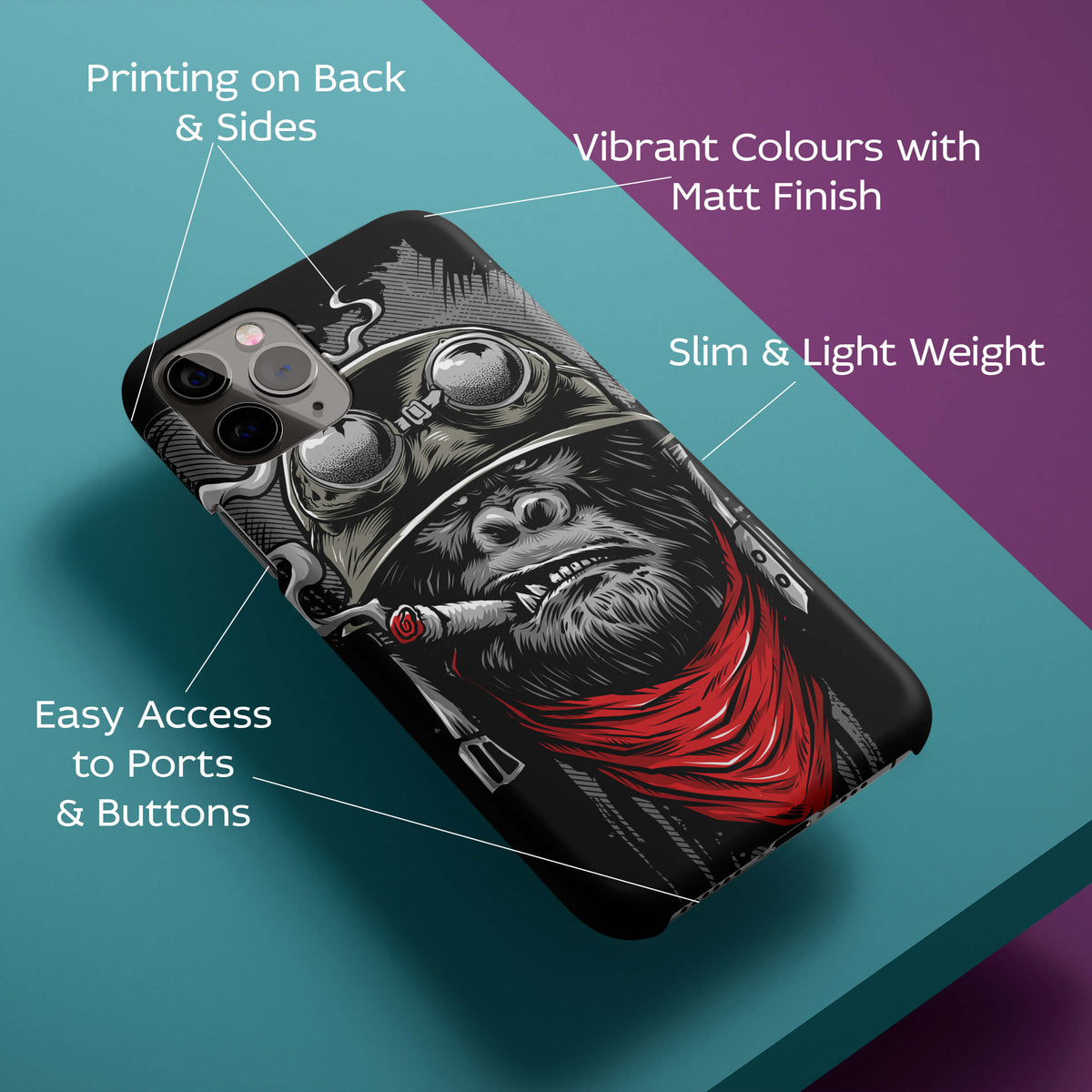 The Angry Ape Back Cover for HardPlasticA0001Hard Plastic-Image 2