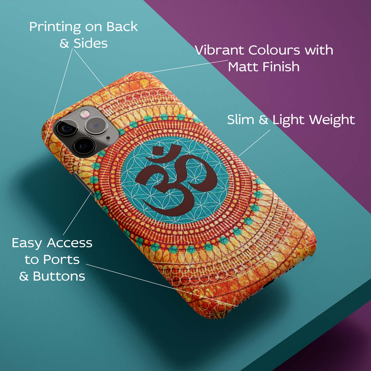 The Powerful Om Sign Back Cover for HardPlasticD1513Hard Plastic-Image 2