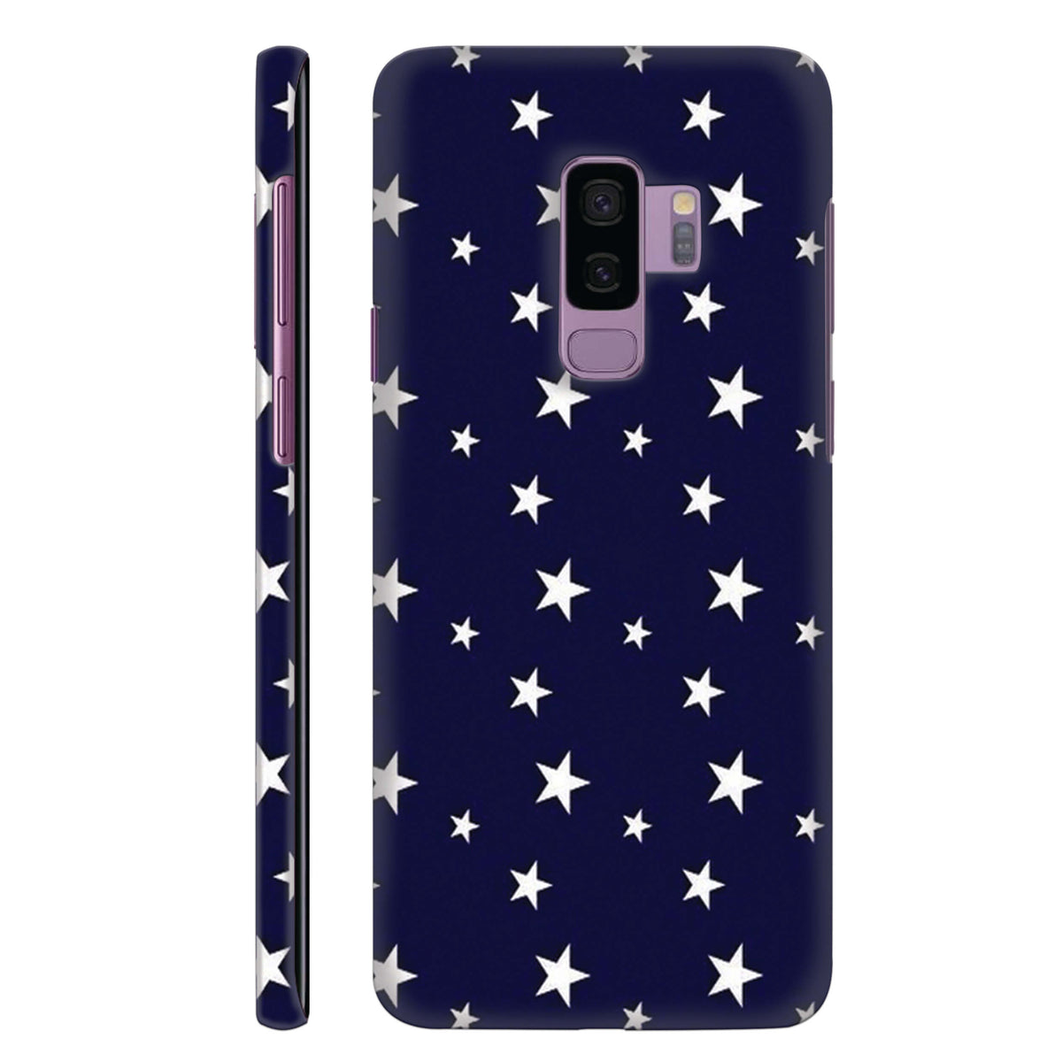 White Stars On A Blue Background Galaxy Pattern Back Cover for HardPlasticBT0015Hard Plastic