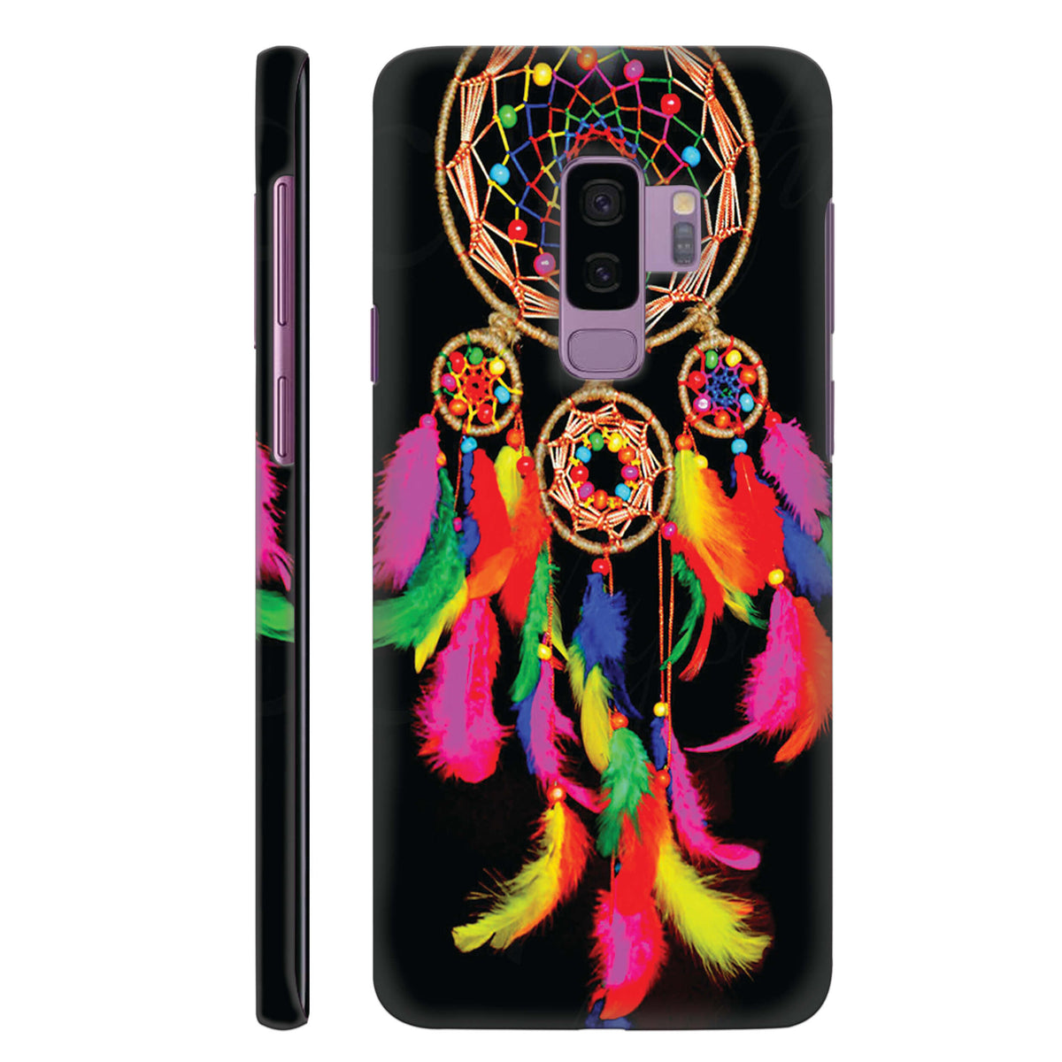 Windchime Of Multicoloured Beads And Feathers Back Cover for HardPlasticBT0065Hard Plastic