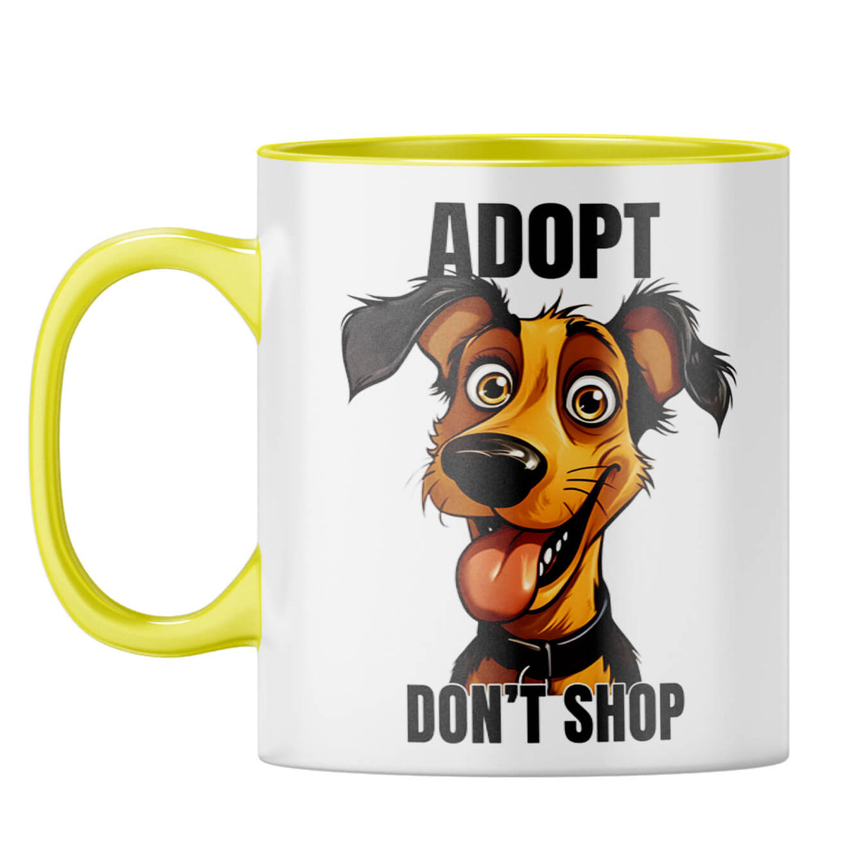 Adopt Coffee Mug Yellow