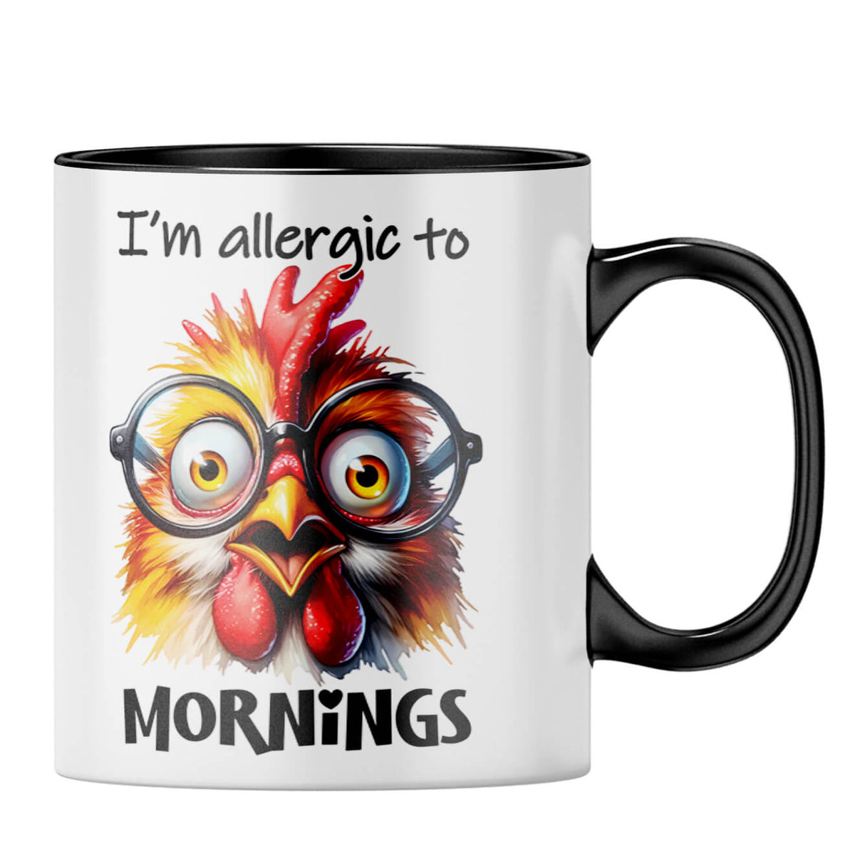Allergic to Mornings Coffee MugB-Black