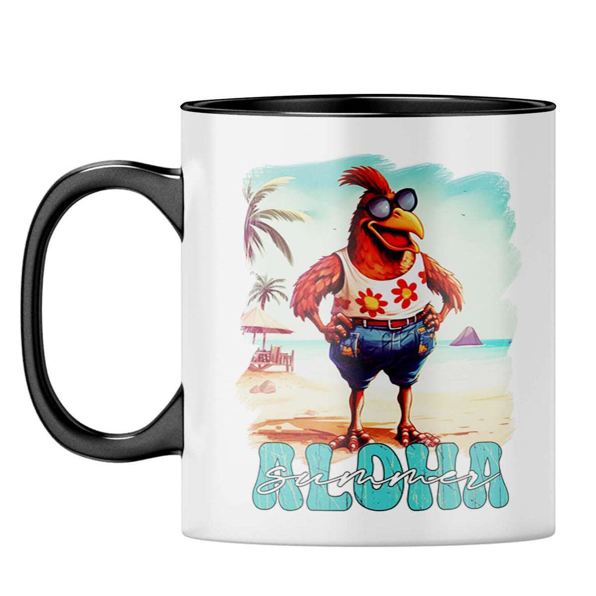 Aloha Summer Coffee Mug Black