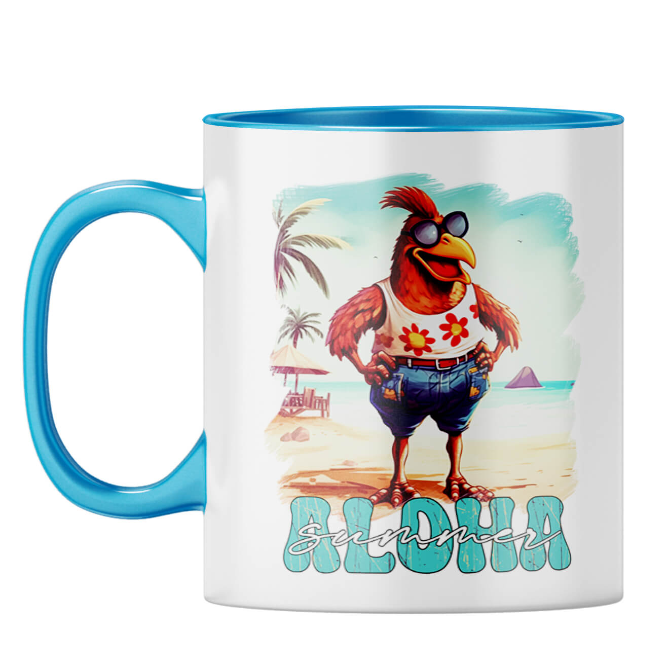 Aloha Summer Coffee Mug Light Blue
