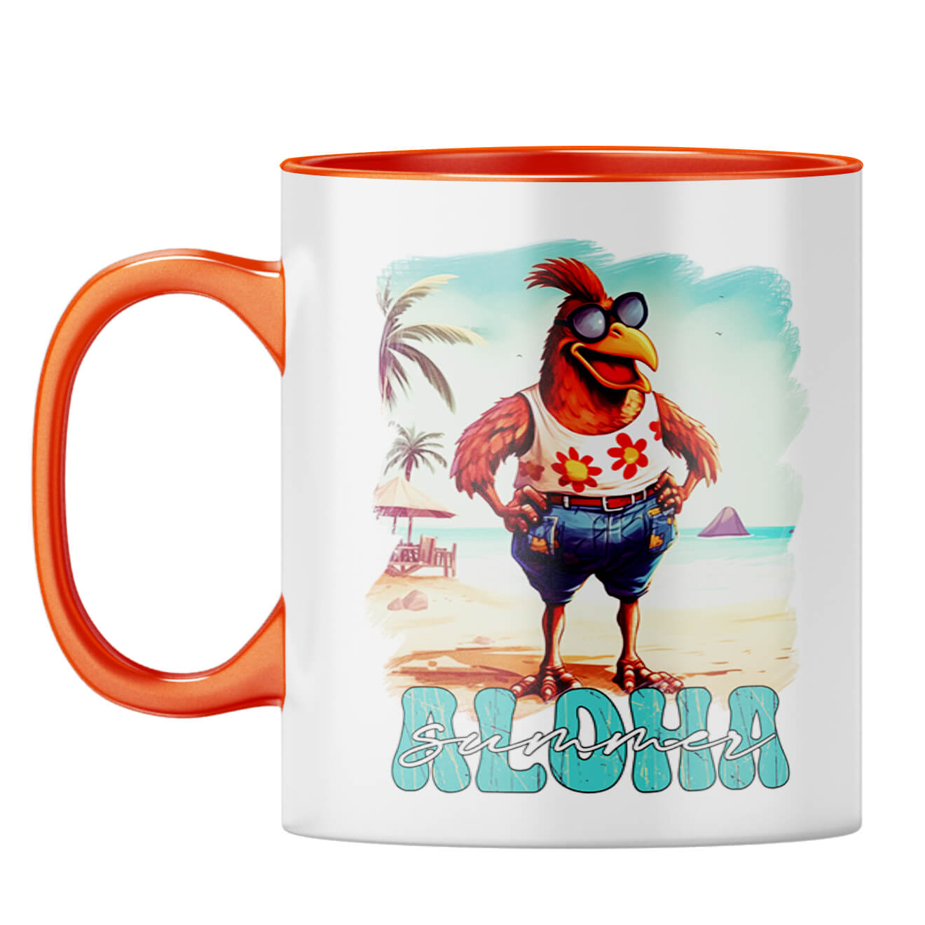 Aloha Summer Coffee Mug Orange