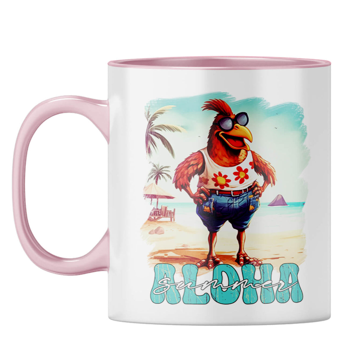 Aloha Summer Coffee Mug Pink