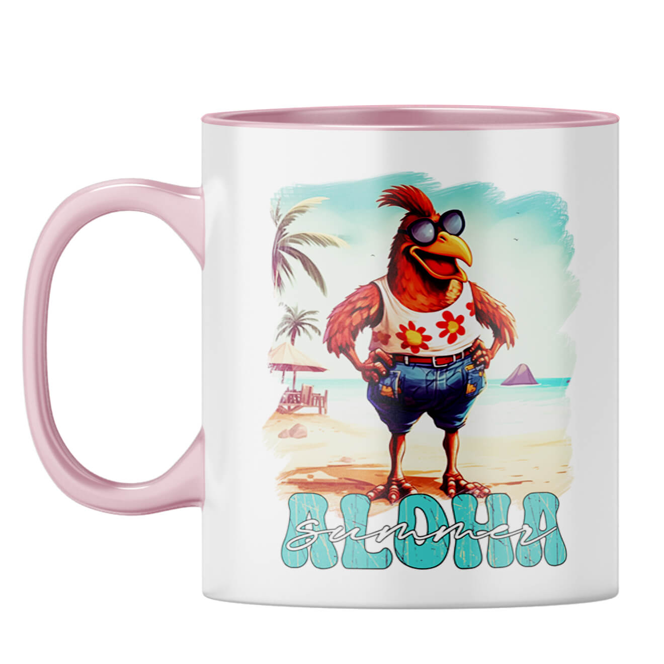 Aloha Summer Coffee Mug Pink