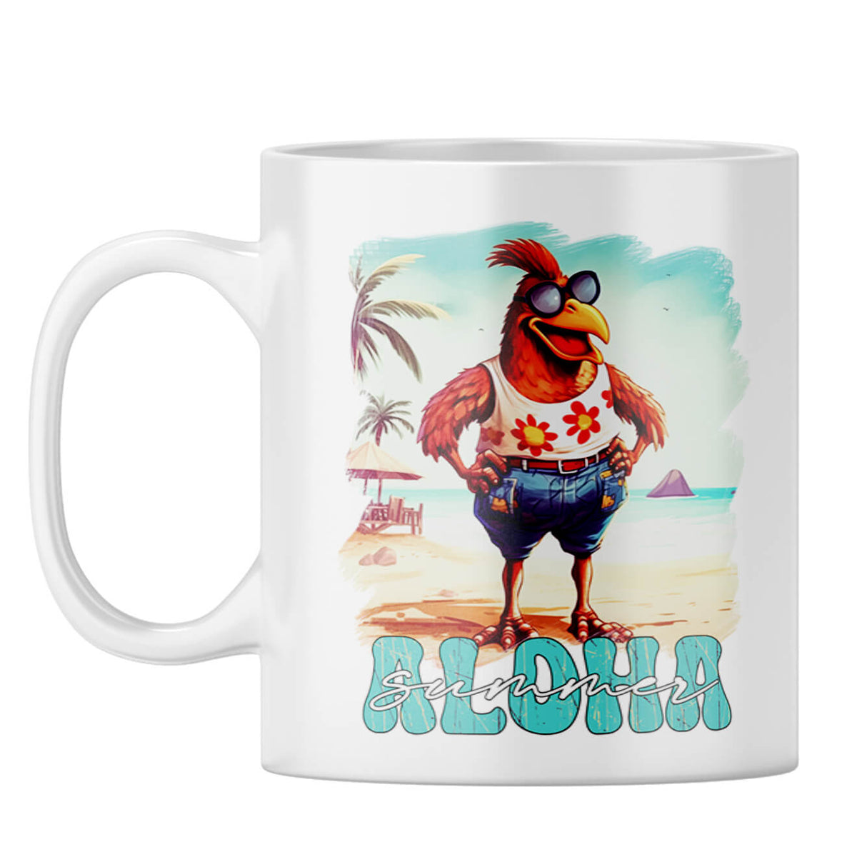 Aloha Summer Coffee Mug White