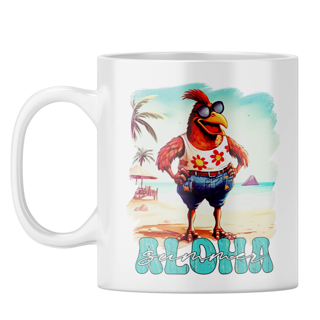 Aloha Summer Coffee Mug White