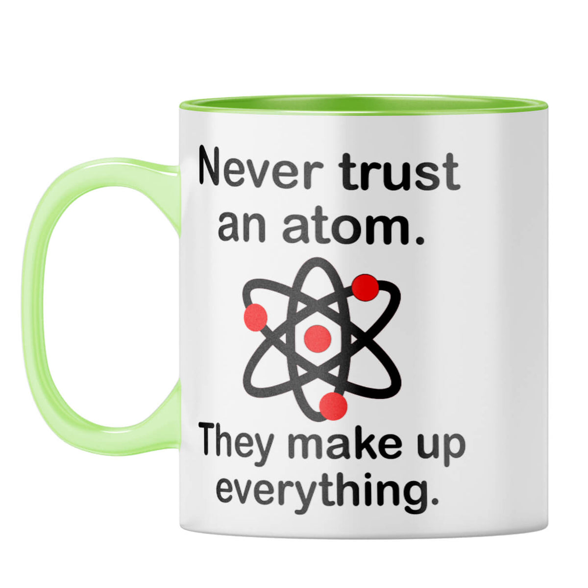 Atom Makeup Things Coffee Mug Light Green