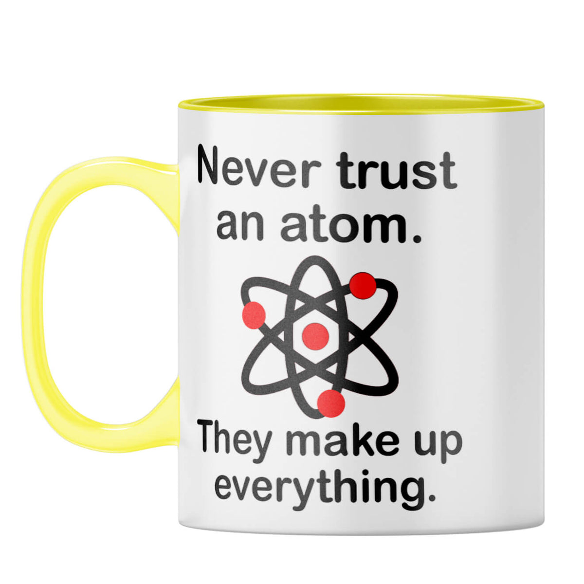 Atom Makeup Things Coffee Mug Yellow