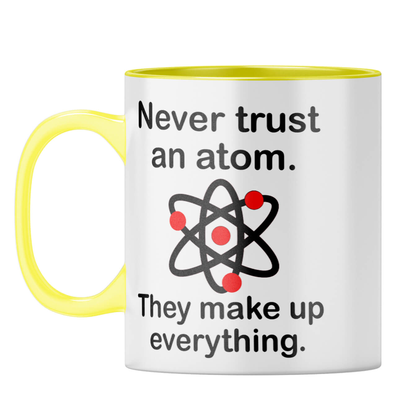 Atom Makeup Things Coffee Mug Yellow